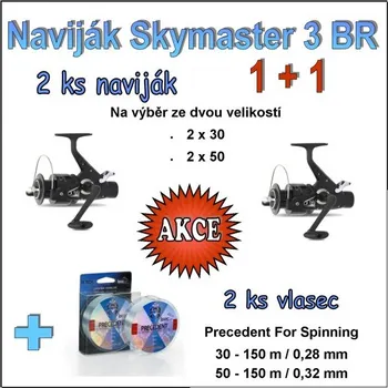 Rybářský naviják Saenger Naviják Skymaster 3 BR 1 + 1 : 30
