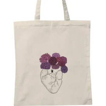 Nákupní taška Nákupní taška unisex s potiskem Kvetoucí srdce