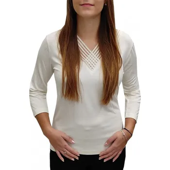 Dámská halenka Halenka Pratto smetanová do véčka velikost pratto: 46