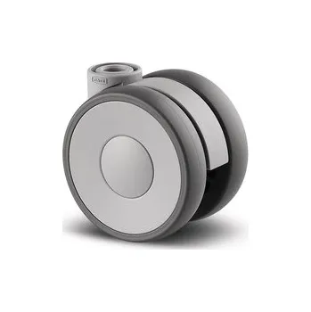 Pojezdové kolečko TENTE KOLEČKA Kolečko designové 65mm, otočné, otvor pro čep, 5920UAO065L51-10 RAL 7001