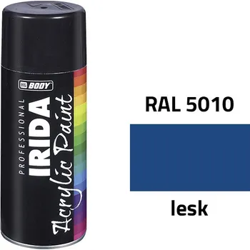 univerzální barva Sprej RAL 5010 400 ml - IRIDA BODY akrylát modrá