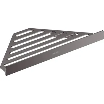 Rohová polička Hansgrohe AddStoris kartáčovaný černý chrom 41741340