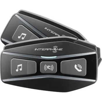 Interkom na motorku Interphone Bluetooth headset pro uzavřené a otevřené přilby U-COM16, Twin Pack