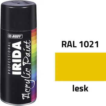 univerzální barva Sprej RAL 1021 400 ml - IRIDA BODY akrylát žlutý