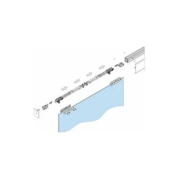 Nábytkové kování LAGUNA Sada kování PORTA GLASS LUX SLX 75kg/1kř. A
