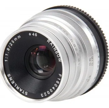 Objektiv STARLENS Rainbow 25 mm f/1,8 pro Sony E (APS-C) stříbrný