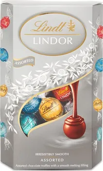 Čokoláda Lindt Lindor Assorted Silver pralinky s krémovou náplní 337 g