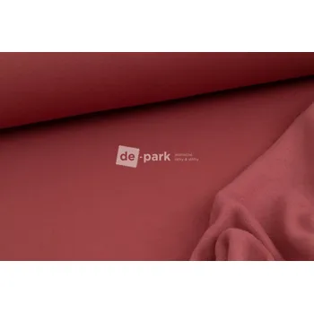 Počesaná teplákovina silná - sytá starorůžová