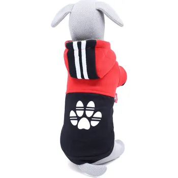 Obleček pro psa Vsepropejska Chimena sportovní zateplená mikina pro psa Barva: Černo-červená, Délka zad (cm): 22, Obvod hrudníku: 28 - 32 cm