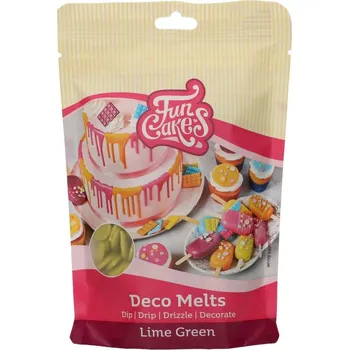 FunCakes Deco Melts 250 g, limetkově zelená