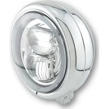 Osvětlení pro motocykl HIGHSIDER LED moto přední světlo PECOS TYP 7 chrom