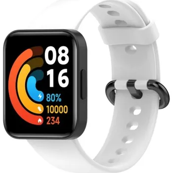 Příslušenství k chytrým hodinkám eses Silikonový řemínek pro Xiaomi Redmi Watch 2 - Bílý