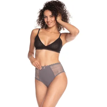 Dámské spodní prádlo Dámské kalhotky MIDI L-1440MD šedá-grafitová XXXL