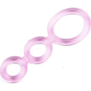 VšeNaSex.cz Erekční kroužek Triple Cock Rings růžový