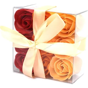 umělá květina Sada 9 Mýdlových Květů - Broskvové Rúže