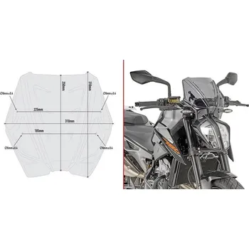 Motodíl GIVI A7708 plexi KTM Duke 790 2018 - 2019
