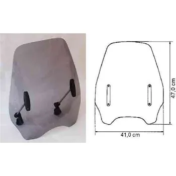 Moto plexi MRA Univerzální HIGHWAYSHIELD TRANSPARENT - Highway kouřové