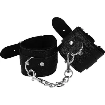 LOLO černé pouta na ruce s kožíškem
