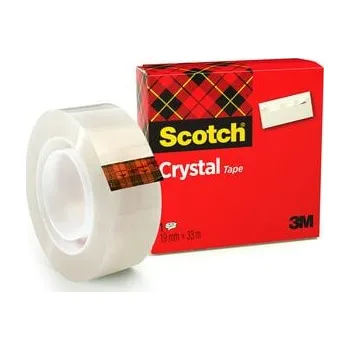 Izolační páska 600 Scotch 3M Crystal Tape s krystalicky čirým, lesklým povrchem, 19mm x 33 m