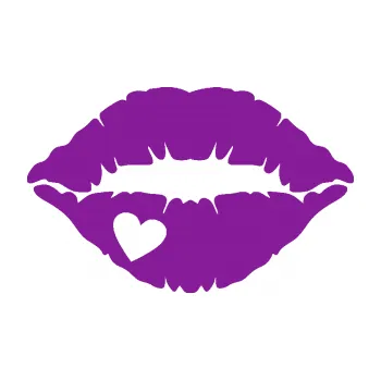 Samolepící dekorace SAMOLEPKA Pusa 004 se srdíčkem levá (14 - fialová) NA AUTO, NÁLEPKA, FÓLIE, POLEP, TUNING, VLASTNÍ TEXT, TISK, AUTOSAMOLEPKY.cz, POLEPY, OBRÁZEK, LOGO, SAMOLEPKY