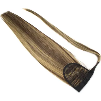 Příčesek Clip culík / cop ze 100% japonského kanekalonu 60cm rovný - tmavý melír