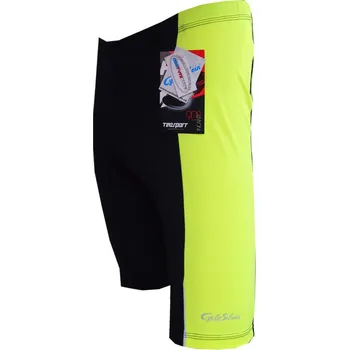 cyklistický dres Cycloschein Cycloschein ART 143 Cyklokalhoty pánské, ab vložka, černé se žlutým lampasem - 172