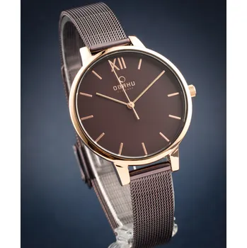 Hodinky Dámské hodinky Obaku Liv Walnut V209LXVNMN V209LXVNMN