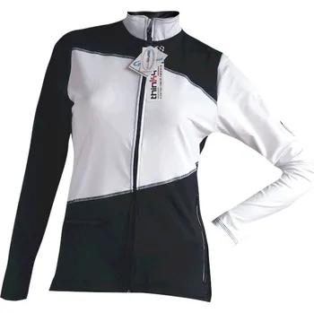 cyklistický dres Cycloschein Cycloschein ART 362 Cyklodres dámský Lightwind, dlouhý rukáv, černo-bílý - 170