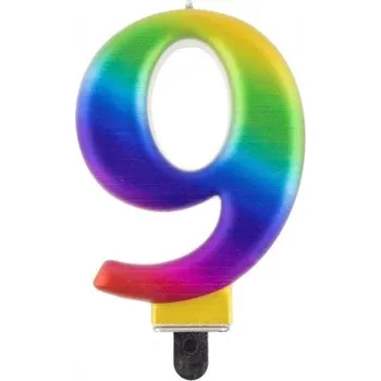 Dortová svíčka Svíčka na dort č. 9, duhová