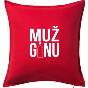 Polštář Muž ginu - Polštář 50x50 - 50x50 - Včetně výplně ( Červená )
