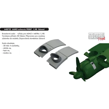 Plastikový model Eduard 1/48 A6M2 exhausts PRINT (EDUARD)