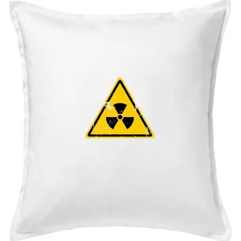 Polštář Radioaktivní značka - Polštář 50x50 - 50x50 - Pouze potah ( Bílá )