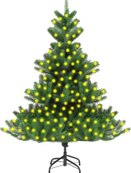 Vánoční stromek vidaXL 3077476 normandská jedle s LED zelená 240 cm