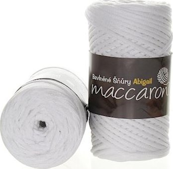 Maccaroni Bavlněné šňůry 3 mm bílá 401