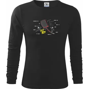 Chlapecké tričko Fly Boy - Triko dětské Long Sleeve - 122 cm/6 let ( Černá )