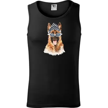 Pánské termoprádlo German shepherd se šátkem - Tílko pánské Core - 2XL ( Černá )