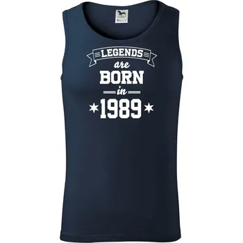 Pánská móda Legends are born in 1989 - Tílko pánské Core - L ( Námořní modrá (velmi tmavá - téměř černá) )