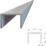 Hliníkový U profil 29x22mm, na rám, AL-U29-6