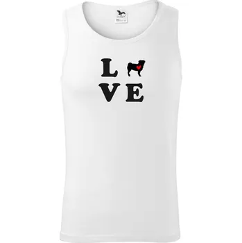 Mops love - Tílko pánské Core - S ( Bílá )