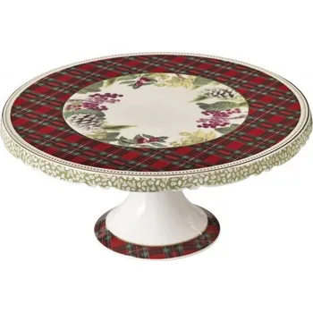 BRANDANI Sottobosco vánoční porcelánový tác na noze