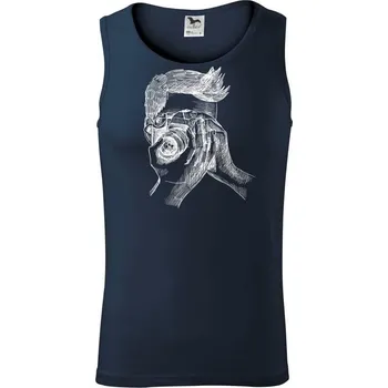 Fotograf kreslený - Tílko pánské Core - 2XL ( Námořní modrá (velmi tmavá - téměř černá) )