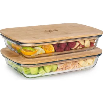 Svačinový box Klarstein Svačinový box s bambusovým uzávěrem (10038231)