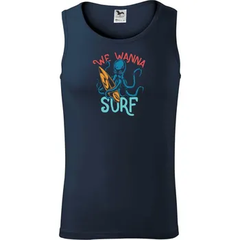 We wanna surf - Tílko pánské Core - L ( Námořní modrá (velmi tmavá - téměř černá) )