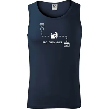 Programer code - Tílko pánské Core - L ( Námořní modrá (téměř černá) )