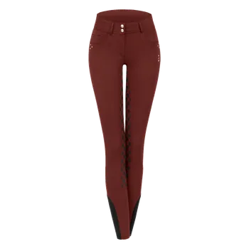 Jezdecké kalhoty Zimní dámské rajtky Waldhausen Claire s gripem, cihlové Barva: Hnědá, Velikost: 40