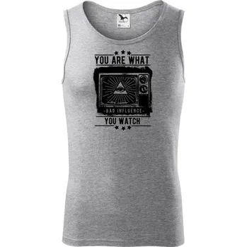 You Are What You Watch - Tílko pánské Core - 2XL ( Tmavě šedý melír )