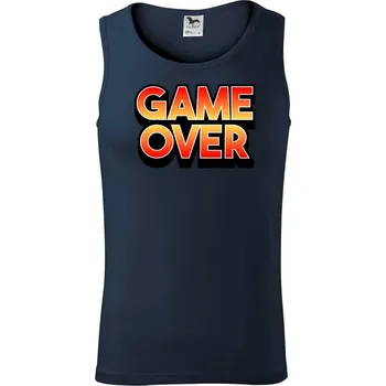 Game over - nápis barevný - Tílko pánské Core - L ( Námořní modrá (velmi tmavá - téměř černá) )