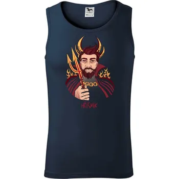 Hříšník malovaný (Pecka design) - Tílko pánské Core - L ( Námořní modrá (velmi tmavá - téměř černá) )