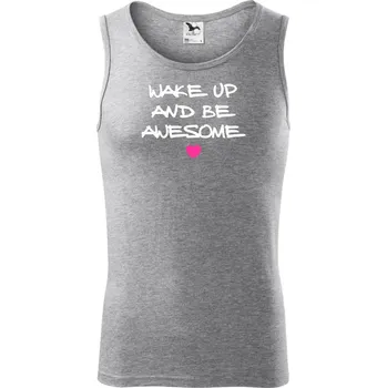 Pánské termoprádlo Wake up and be awesome - Tílko pánské Core - XL ( Tmavě šedý melír )