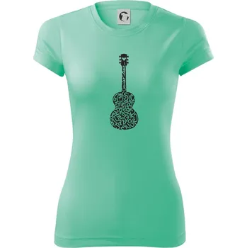 Dámské tričko Kytara - názvy hudebních stylů - Dámské Fantasy sportovní (dresovina) - XS ( Mátová )